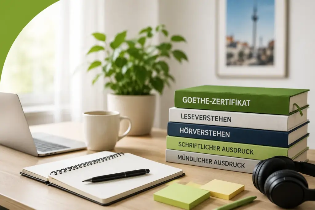 Goethe-Zertifikat sınavına hazırlık için Almanca çalışma materyalleri